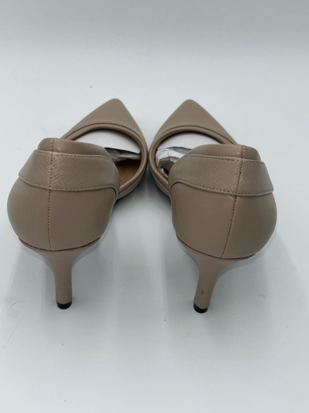 NWOT Abella "Satine" d'Orsay Women's Pointed Toe Kitten Heel Pumps in Beige 9.5M - Picture 6 of 7